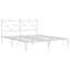 sengeramme med sengegavl 150x200 cm metal hvid