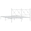 sengeramme med sengegavl 150x200 cm metal hvid