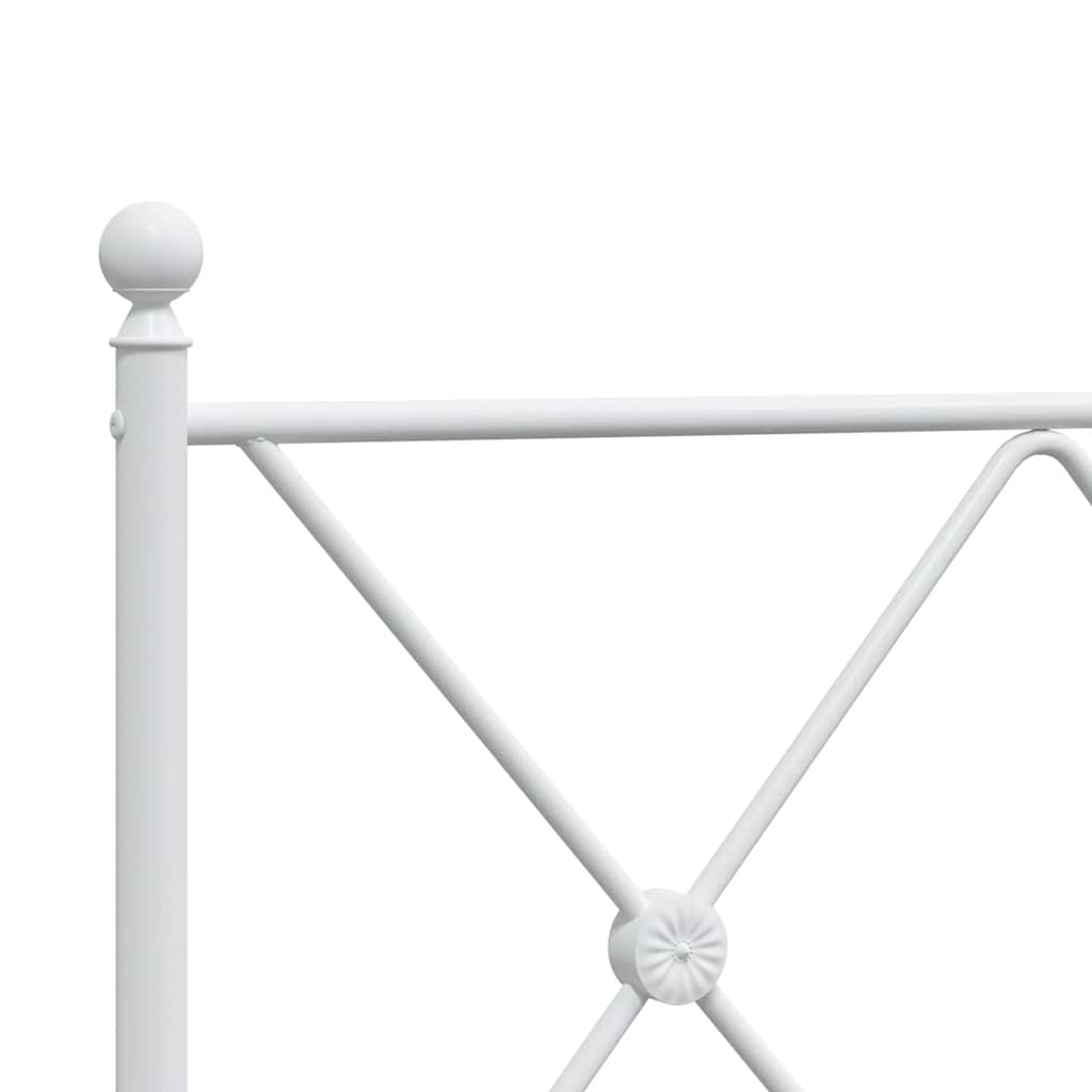 sengeramme med sengegavl 150x200 cm metal hvid