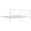 sengeramme med sengegavl 183x213 cm metal hvid