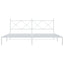 sengeramme med sengegavl 193x203 cm metal hvid