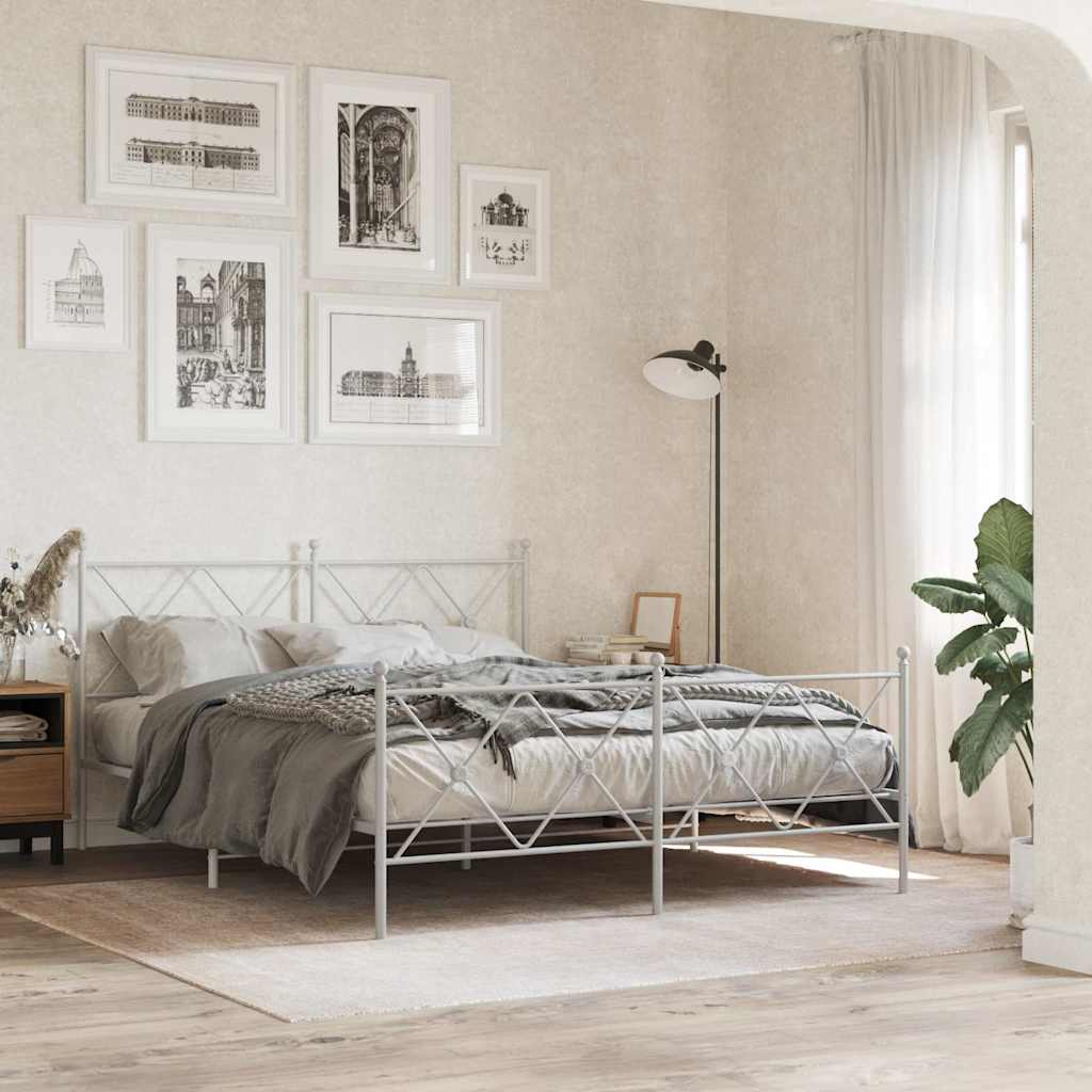 udskiftningsgavl 160 cm metal hvid
