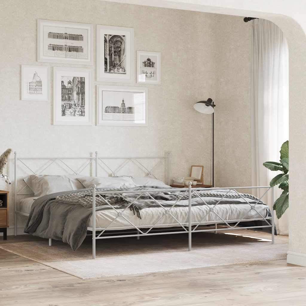udskiftningsgavl 193 cm metal hvid