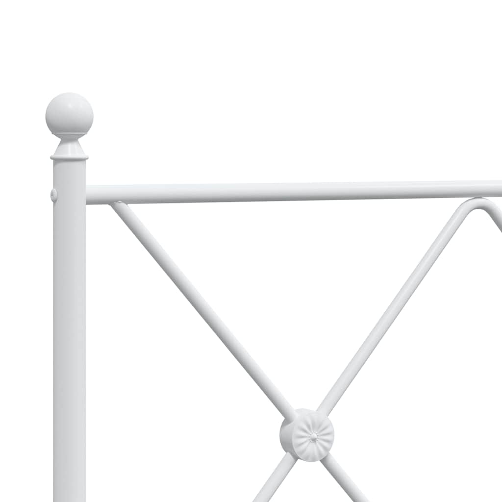 udskiftningsgavl 200 cm metal hvid