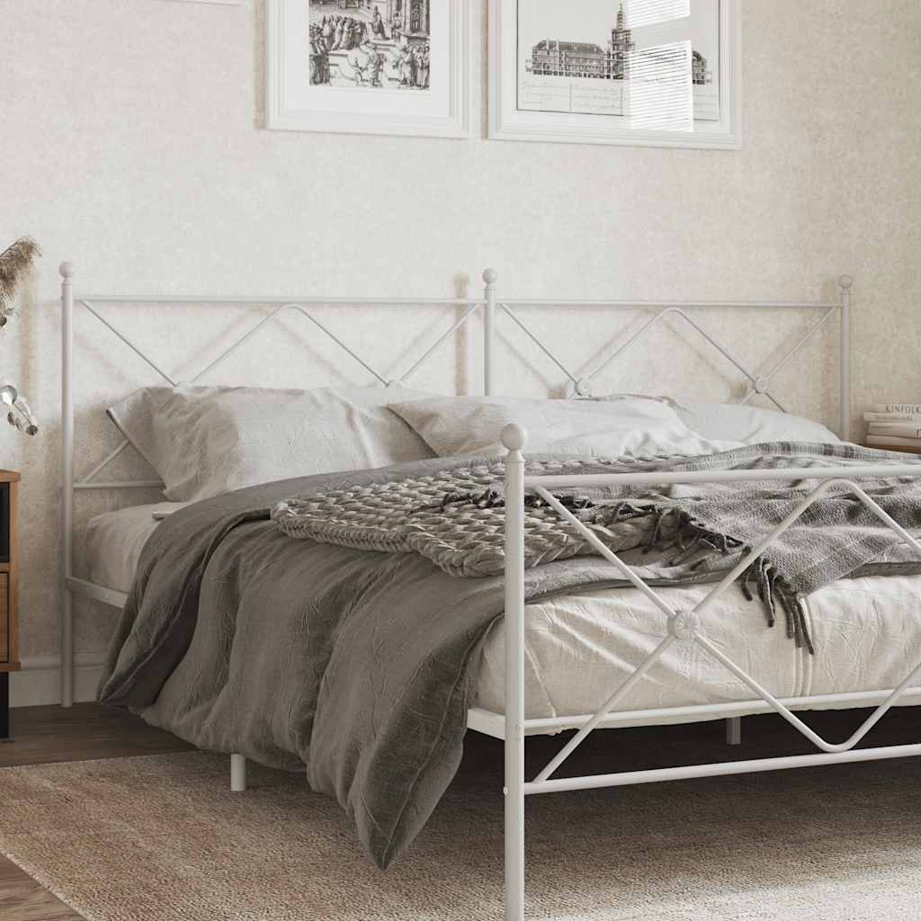 udskiftningsgavl 200 cm metal hvid