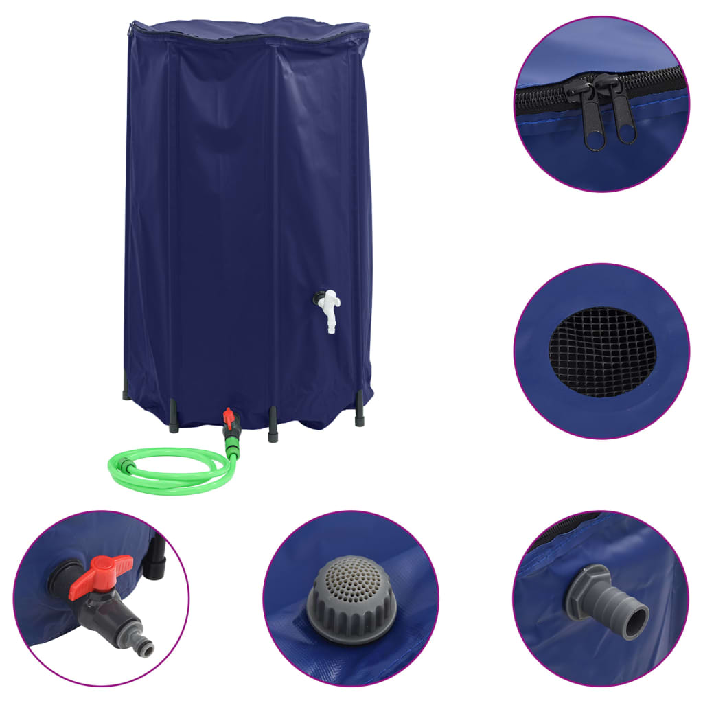 vandtank med hane sammenfoldelig 500 l PVC