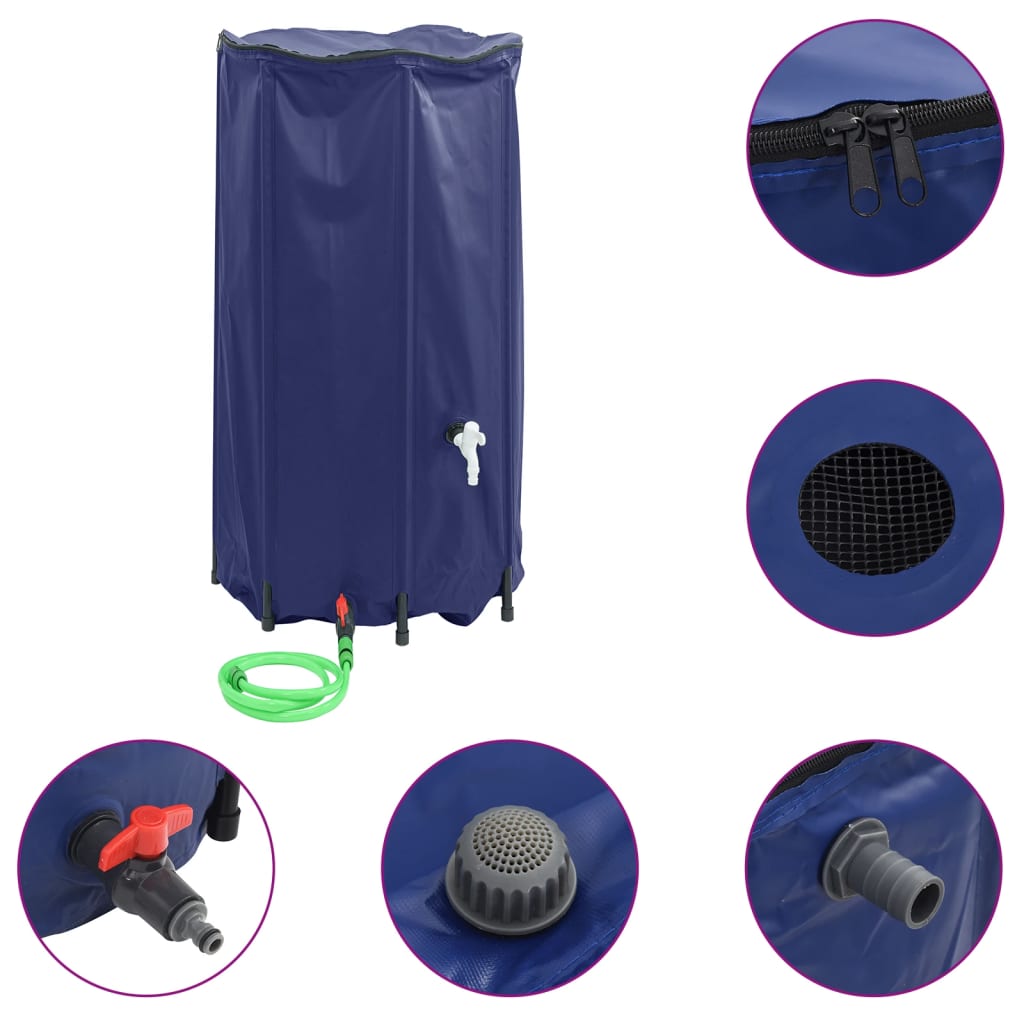 vandtank med hane sammenfoldelig 380 l PVC
