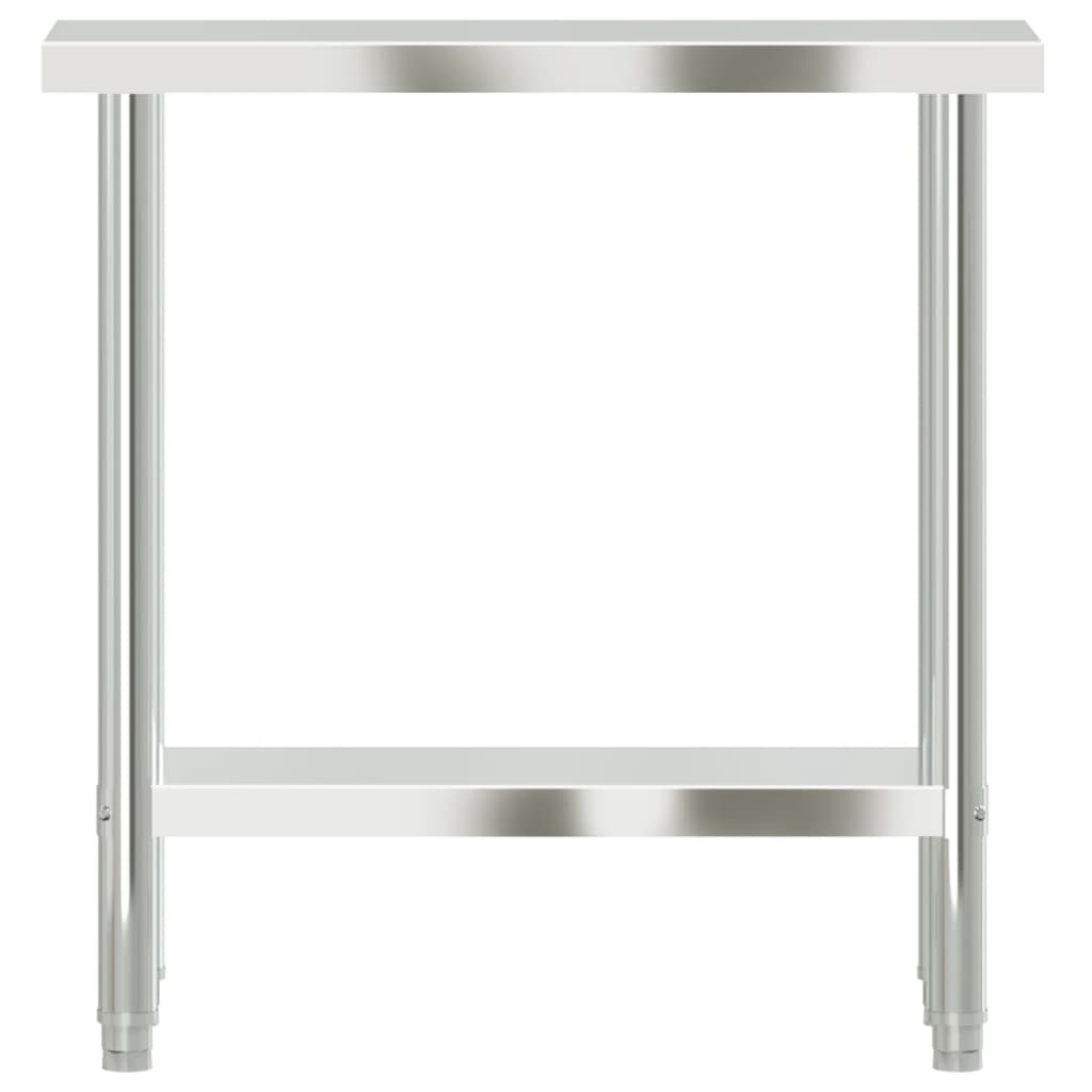 arbejdsbord til køkken 82,5x30x85 cm rustfrit stål