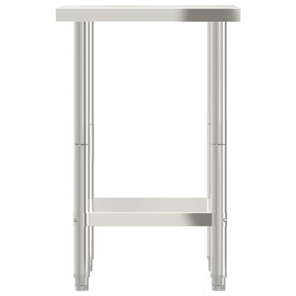arbejdsbord til køkken 55x55x85 cm rustfrit stål