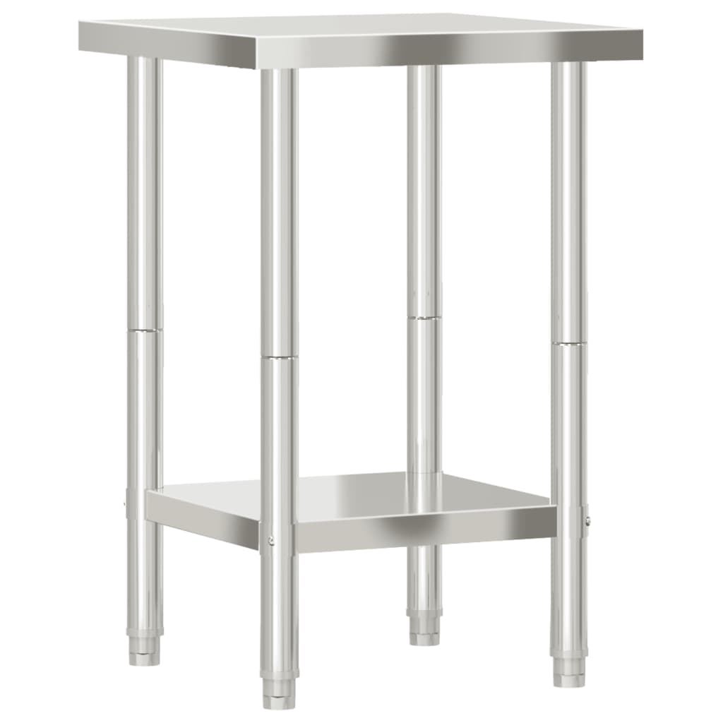 arbejdsbord til køkken 55x55x85 cm rustfrit stål