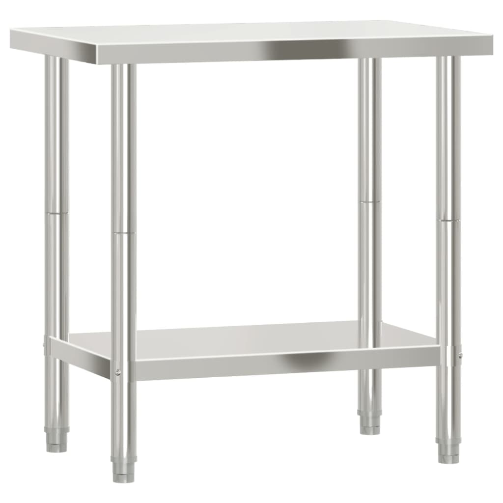 arbejdsbord til køkken 82,5x55x85 cm rustfrit stål