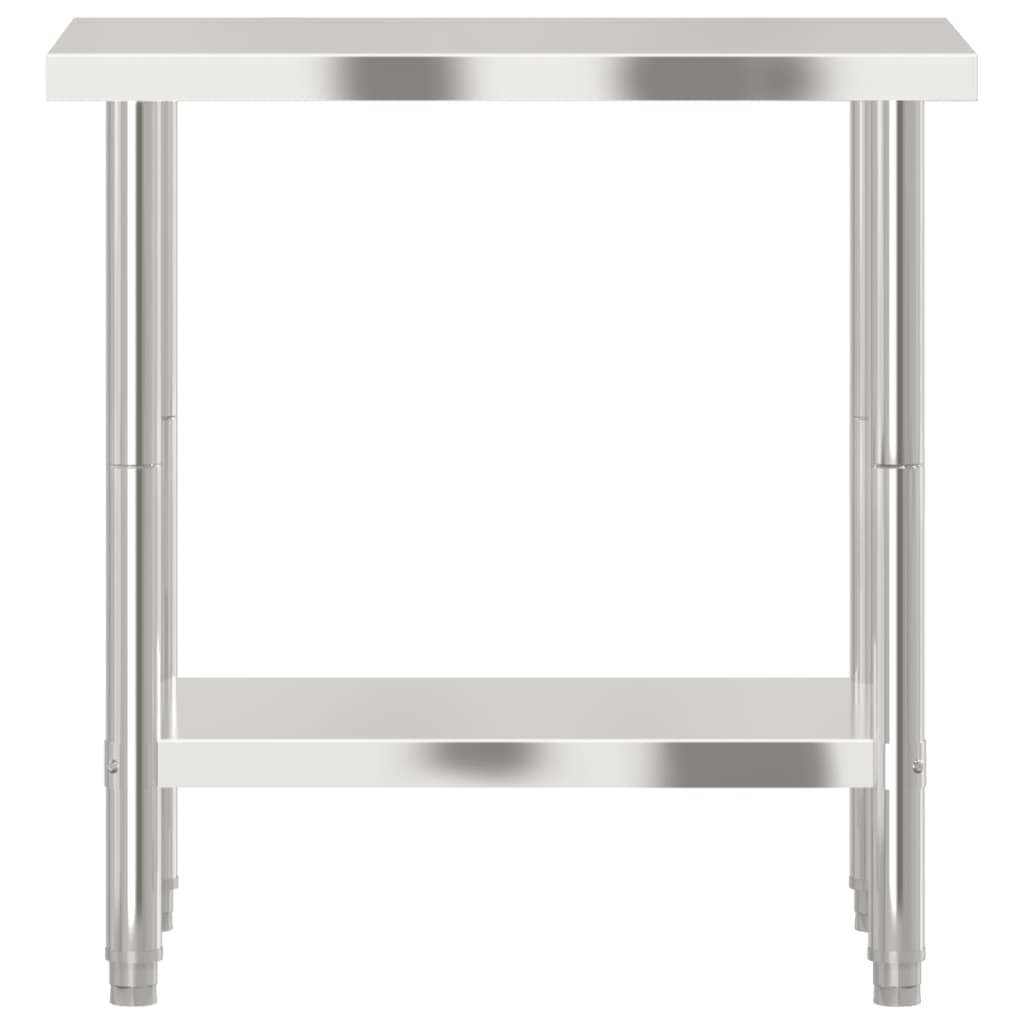 arbejdsbord til køkken 82,5x55x85 cm rustfrit stål