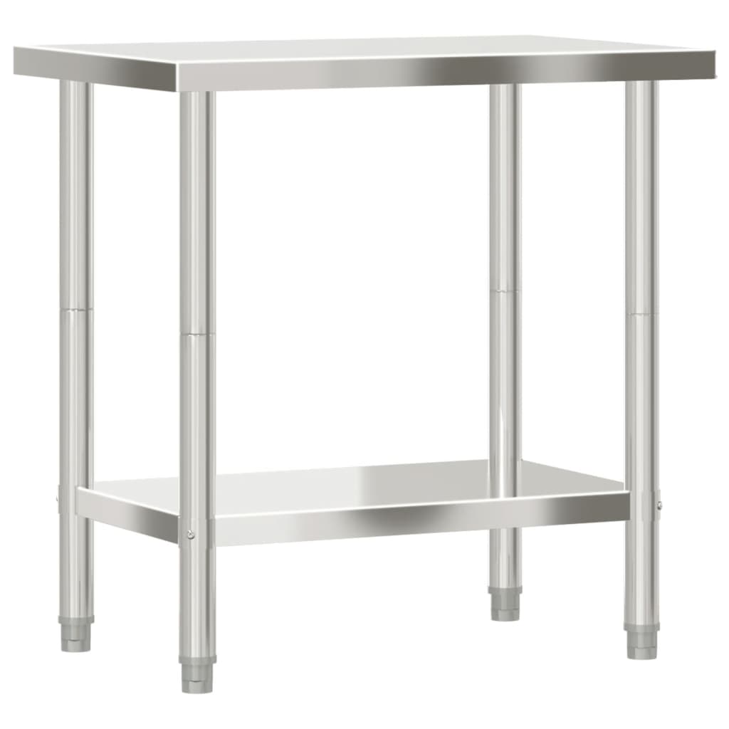 arbejdsbord til køkken 82,5x55x85 cm rustfrit stål