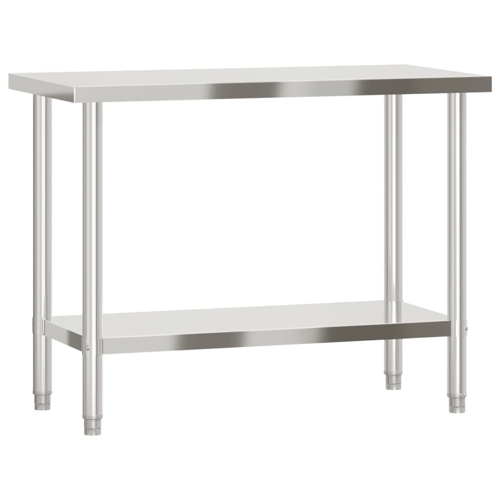 arbejdsbord til køkken 110x55x85 cm rustfrit stål