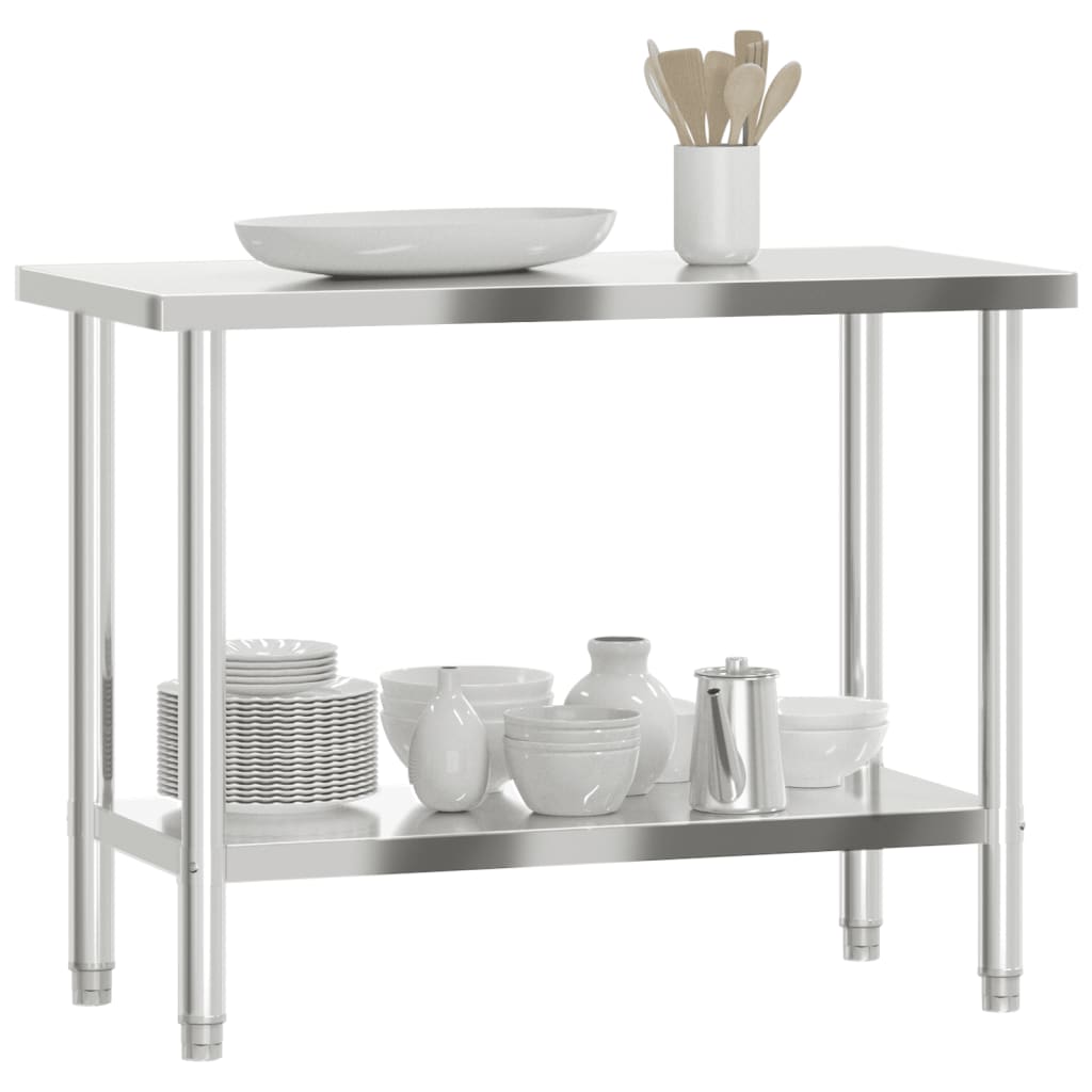 arbejdsbord til køkken 110x55x85 cm rustfrit stål