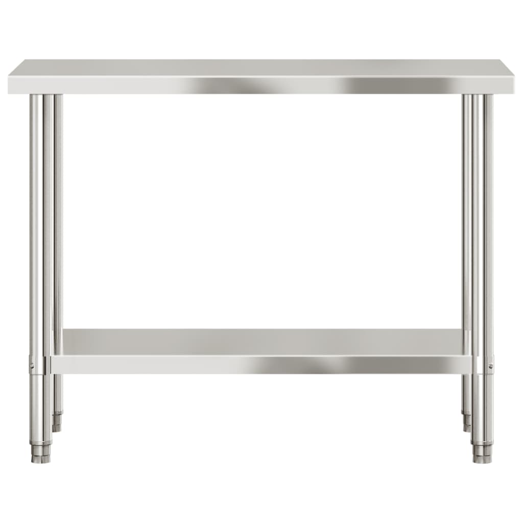 arbejdsbord til køkken 110x55x85 cm rustfrit stål