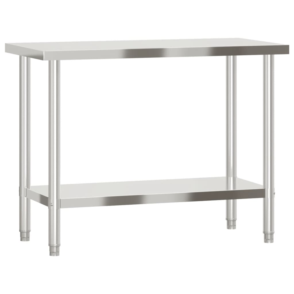 arbejdsbord til køkken 110x55x85 cm rustfrit stål