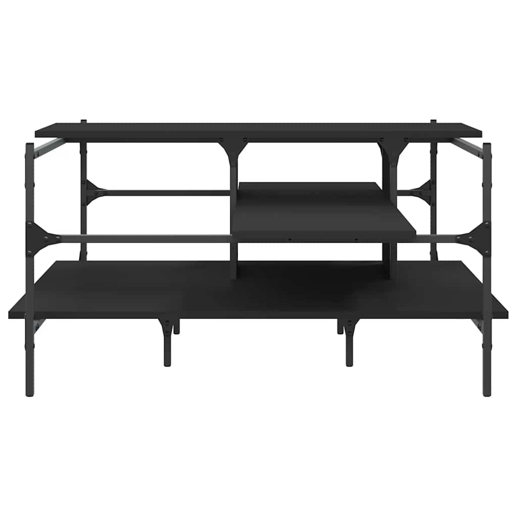sofabord 100x100x48,5 cm konstrueret træ sort