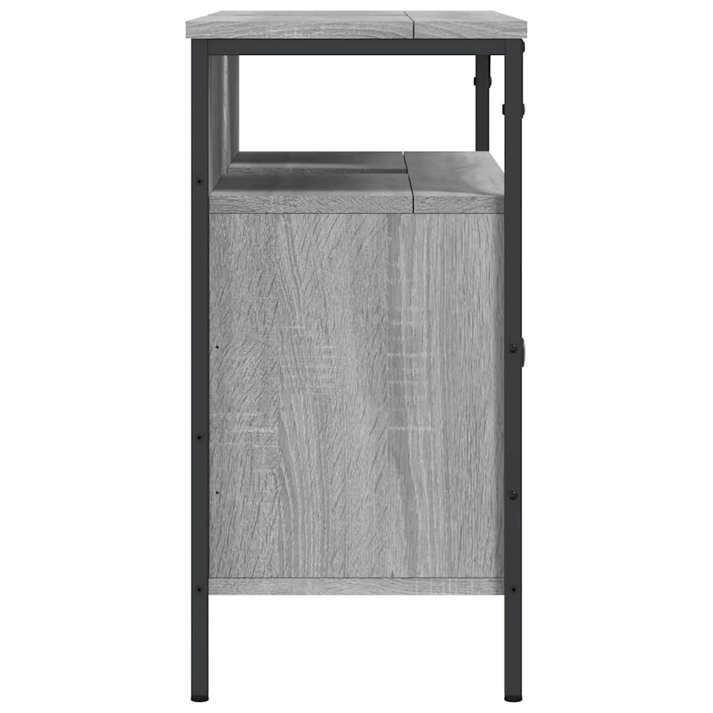 underskab til vask 80x30x60 cm konstrueret træ grå sonoma-eg