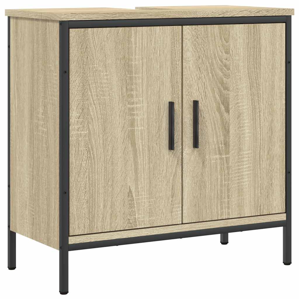 underskab til håndvask 60x30x60 cm konstrueret træ sonoma-eg