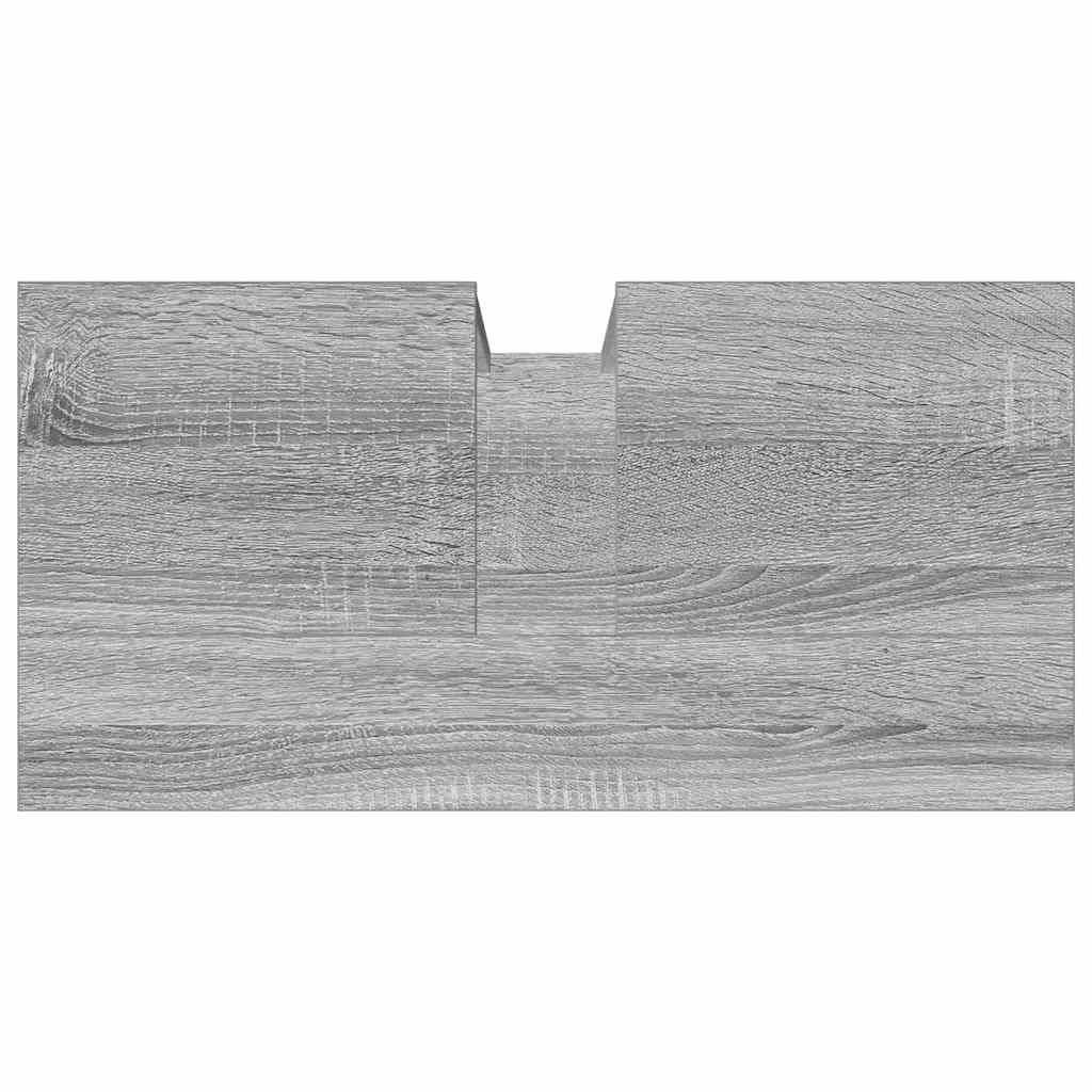 underskab til vask 60x30x60 cm konstrueret træ grå sonoma-eg