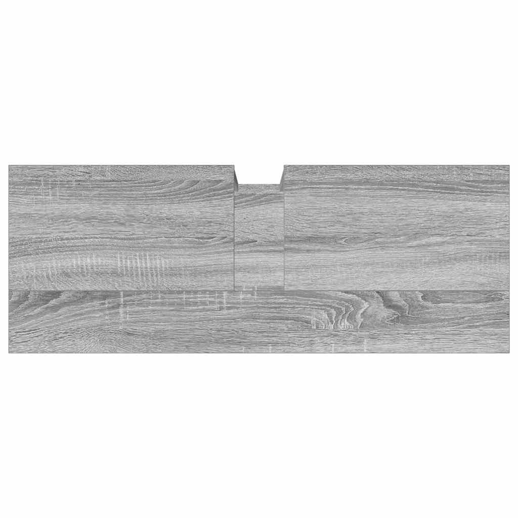 underskab til vask 80x30x60 cm konstrueret træ grå sonoma-eg