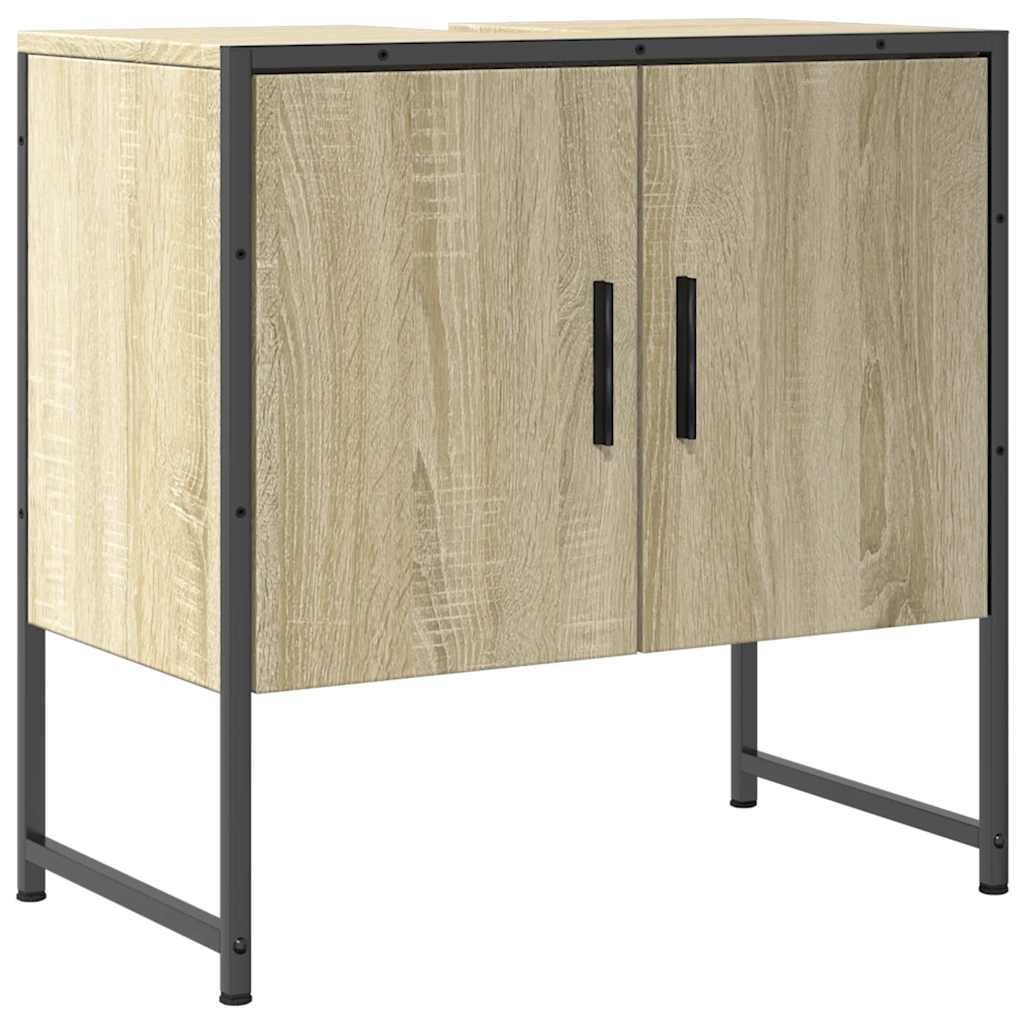 underskab til håndvask 60x33x60 cm konstrueret træ sonoma-eg