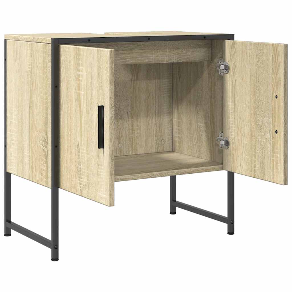underskab til håndvask 60x33x60 cm konstrueret træ sonoma-eg