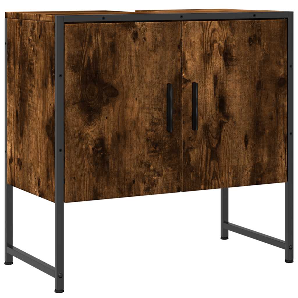 underskab til håndvask 60x33x60 cm konstrueret træ røget eg