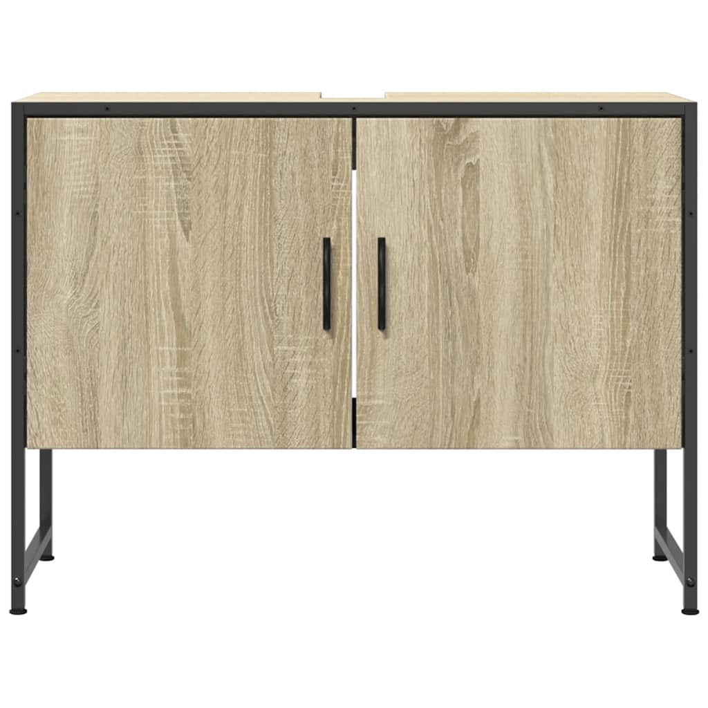 underskab til håndvask 80x33x60 cm konstrueret træ sonoma-eg