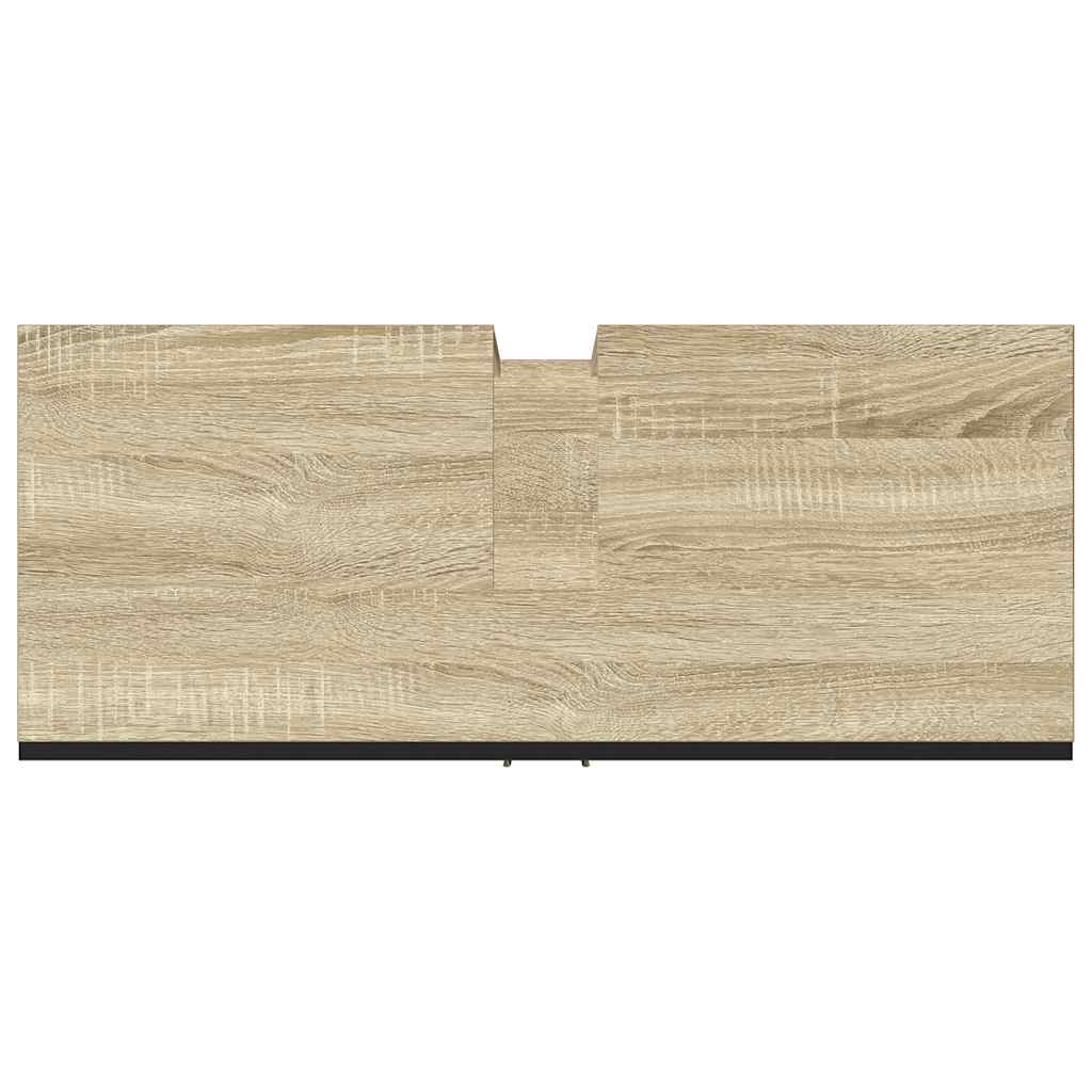 underskab til håndvask 80x33x60 cm konstrueret træ sonoma-eg