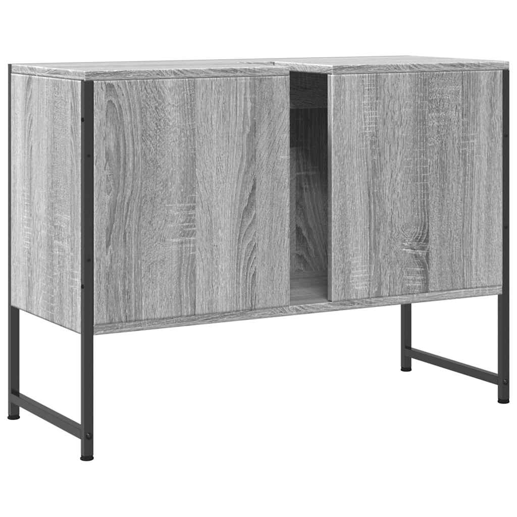 underskab til håndvask 80x33x60 cm konstrueret træ grå sonoma