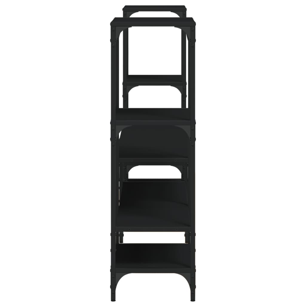 tv-bord 206,5x28,5x95 cm konstrueret træ sort