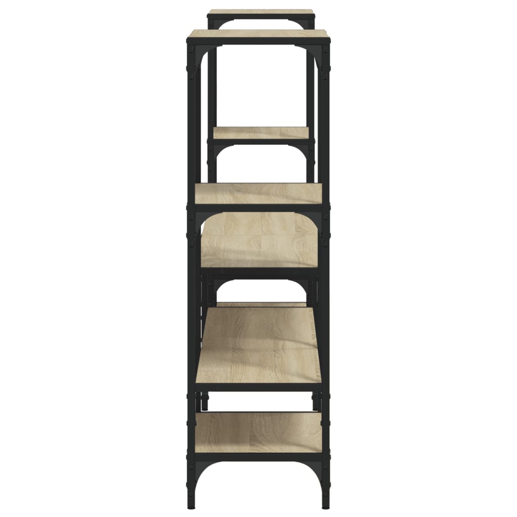 tv-bord 206,5x28,5x95 cm konstrueret træ sonoma-eg