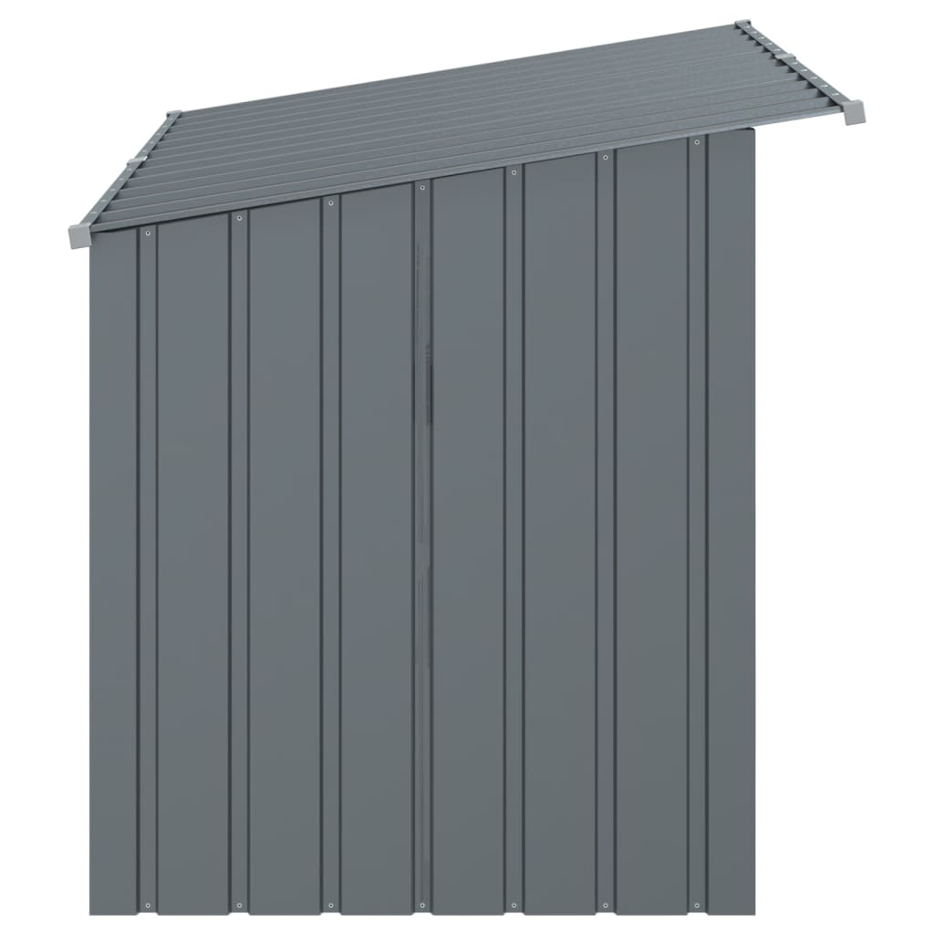hundehus med tag 153x91x110 cm galvaniseret stål antracitgrå