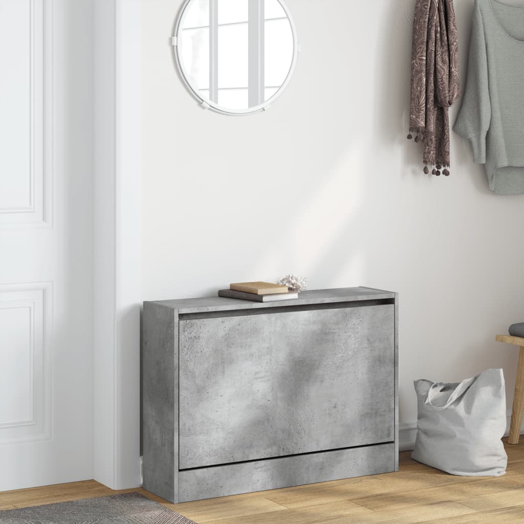 skoreol 80x21x57 cm konstrueret træ betongrå