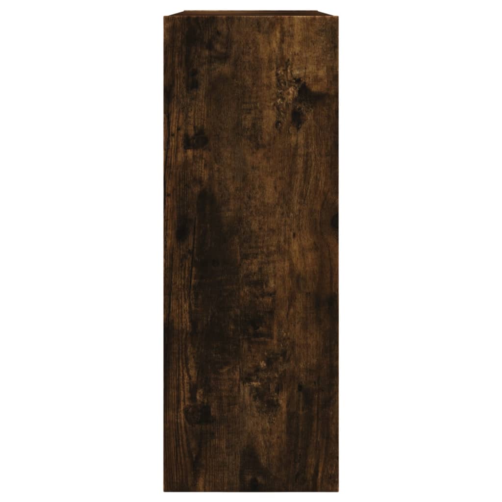 skoskab 80x21x57 cm konstrueret træ røget egetræsfarve