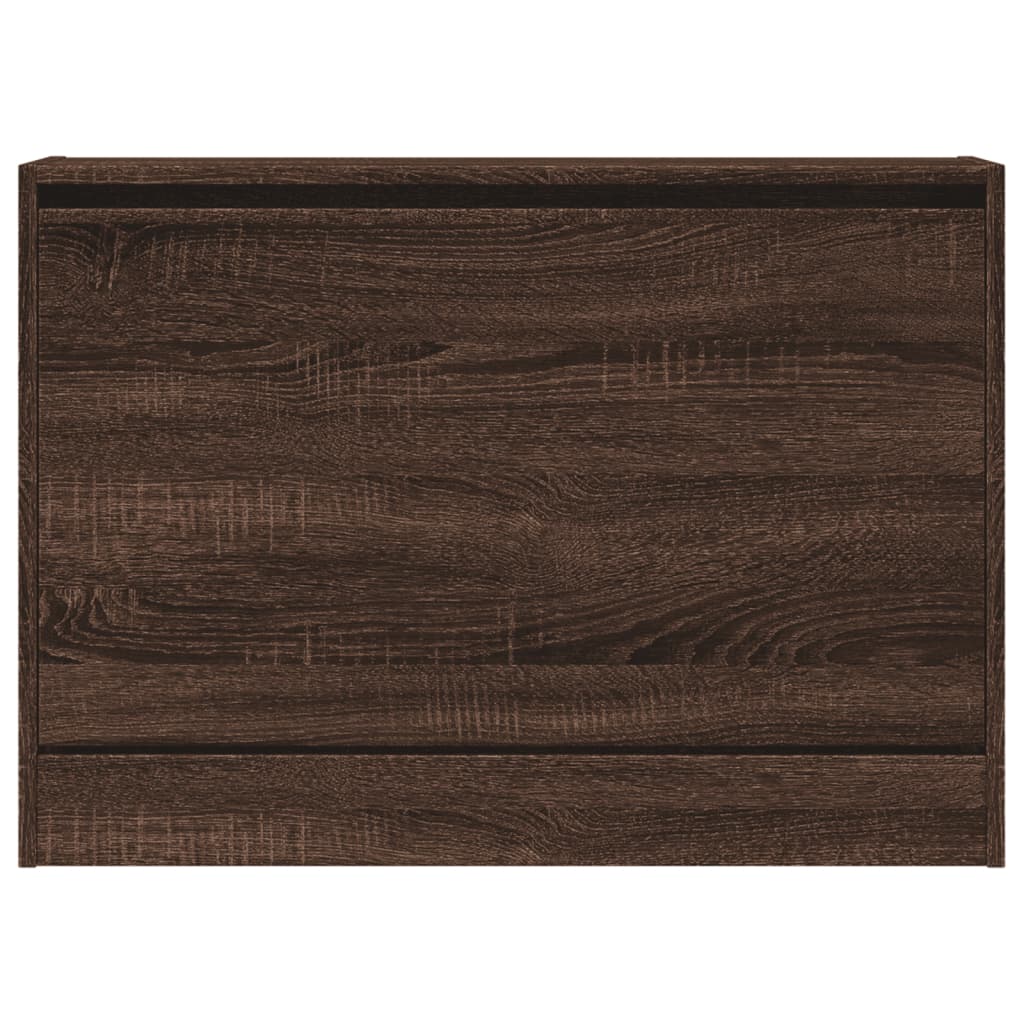 skoreol 80x21x57 cm konstrueret træ brun egetræsfarvet