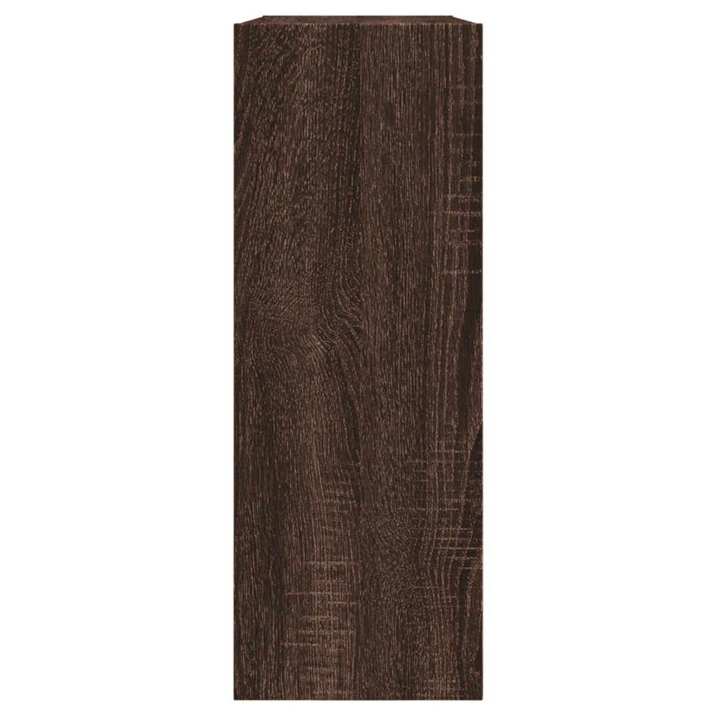 skoreol 80x21x57 cm konstrueret træ brun egetræsfarvet