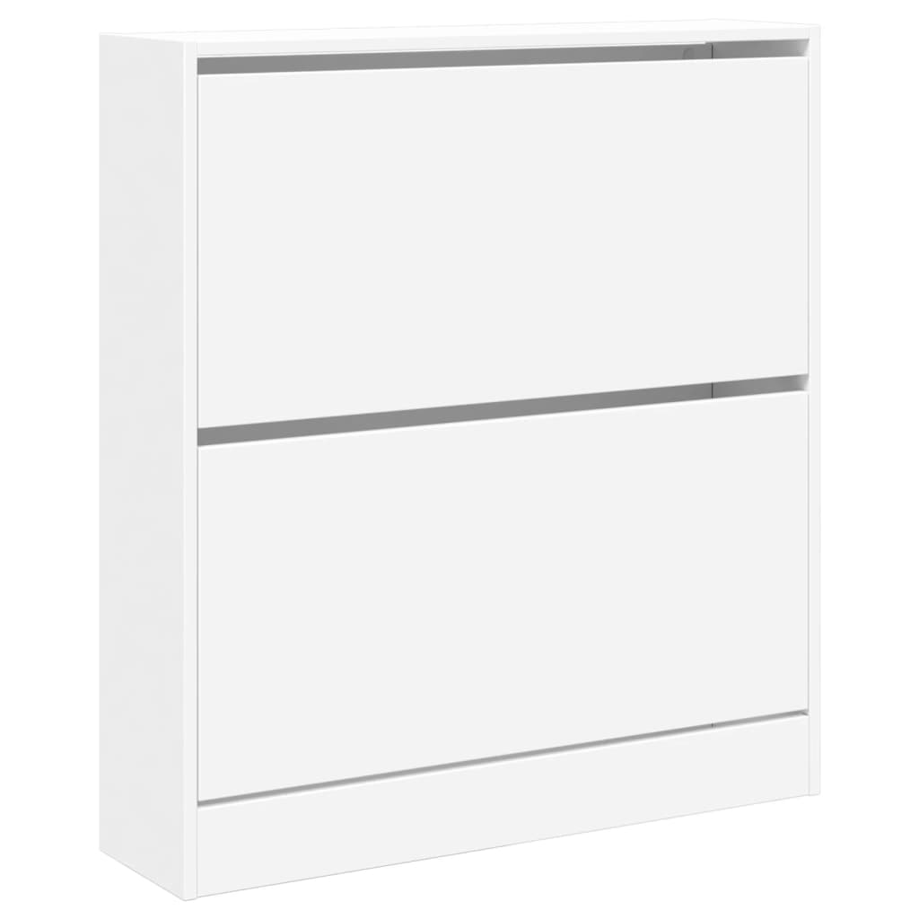 skoreol 80x21x87,5 cm konstrueret træ hvid
