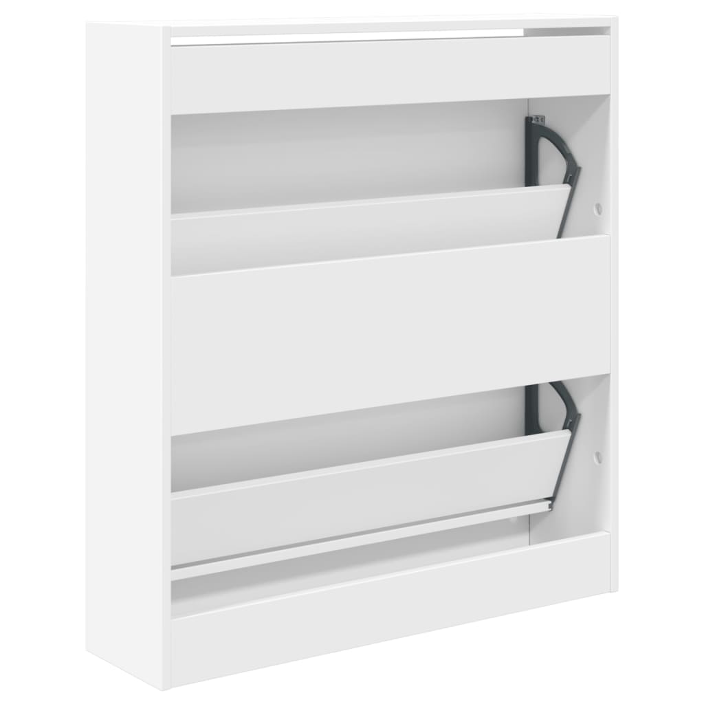 skoreol 80x21x87,5 cm konstrueret træ hvid