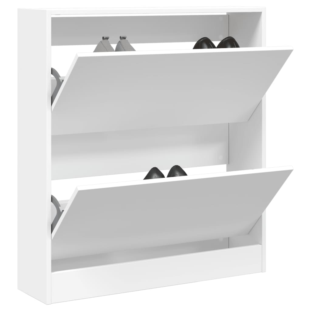skoreol 80x21x87,5 cm konstrueret træ hvid