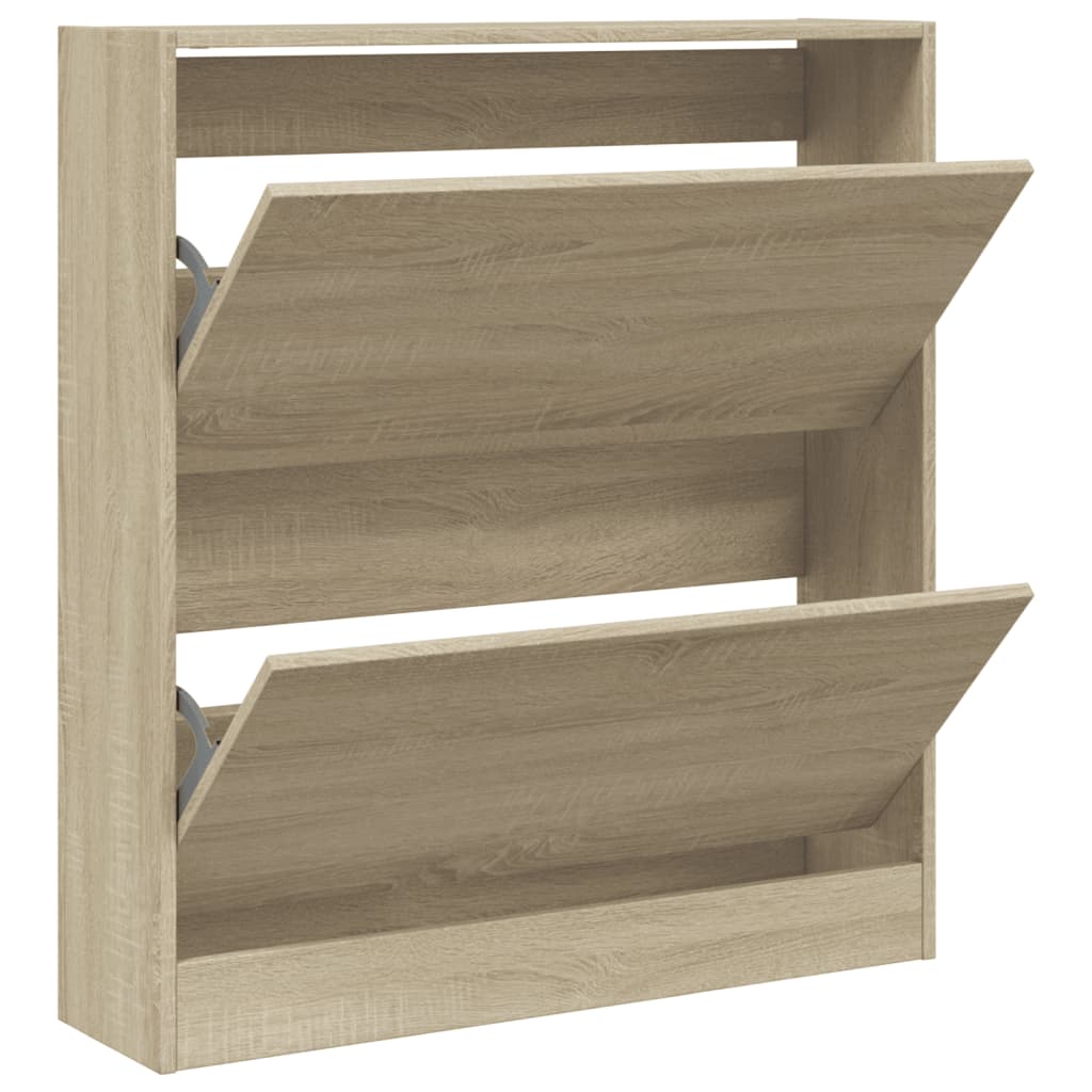 skoreol 80x21x87,5 cm konstrueret træ sonoma-eg