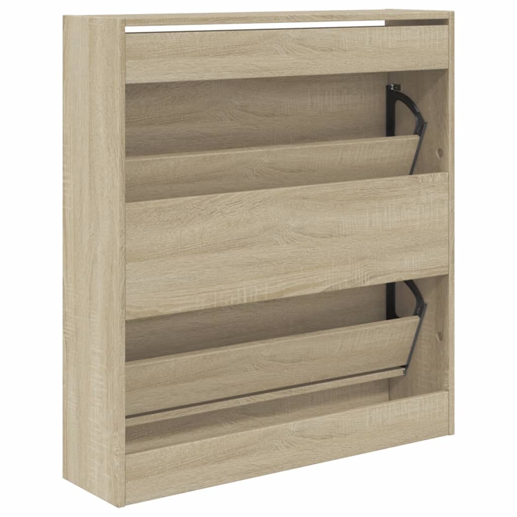 skoreol 80x21x87,5 cm konstrueret træ sonoma-eg