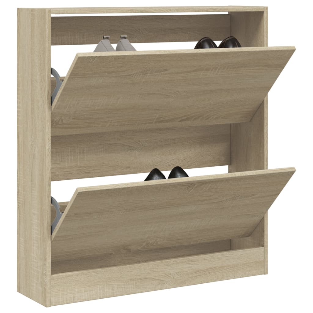 skoreol 80x21x87,5 cm konstrueret træ sonoma-eg