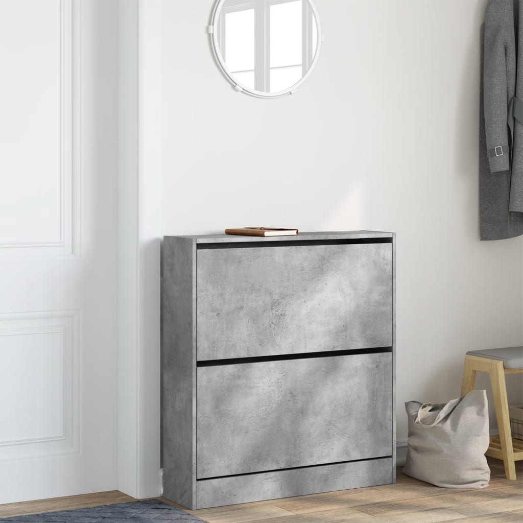 skoreol 80x21x87,5 cm konstrueret træ betongrå