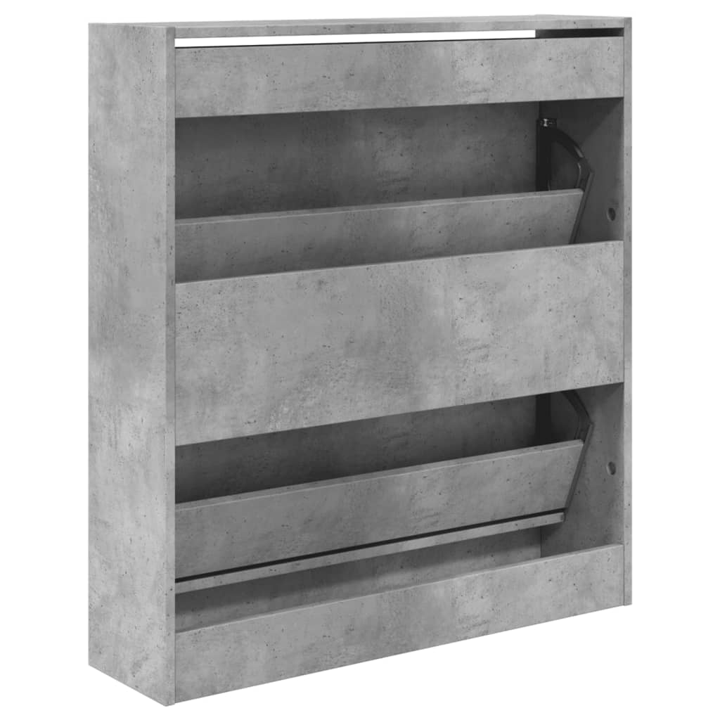 skoreol 80x21x87,5 cm konstrueret træ betongrå