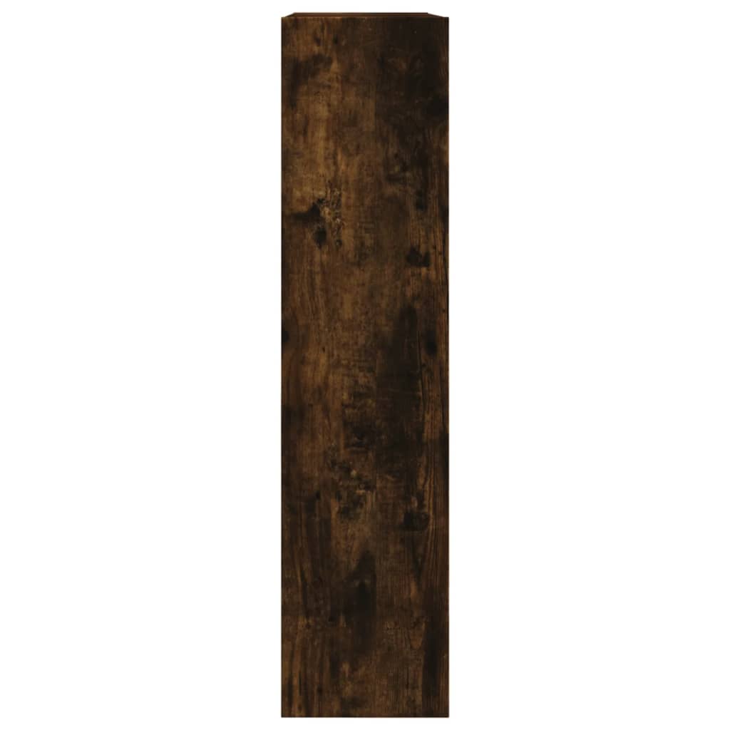 skoskab 80x21x87,5 cm konstrueret træ røget egetræsfarve