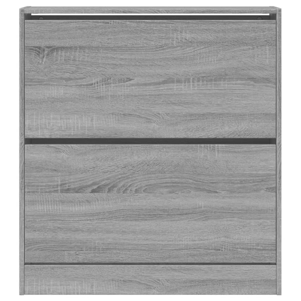 skoreol 80x21x87,5 cm konstrueret træ grå sonoma-eg