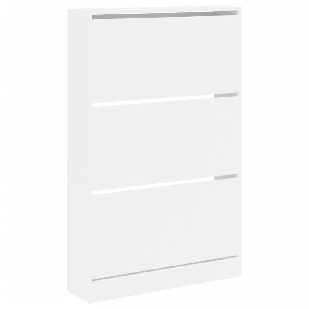 skoreol 80x21x125,5 cm konstrueret træ hvid